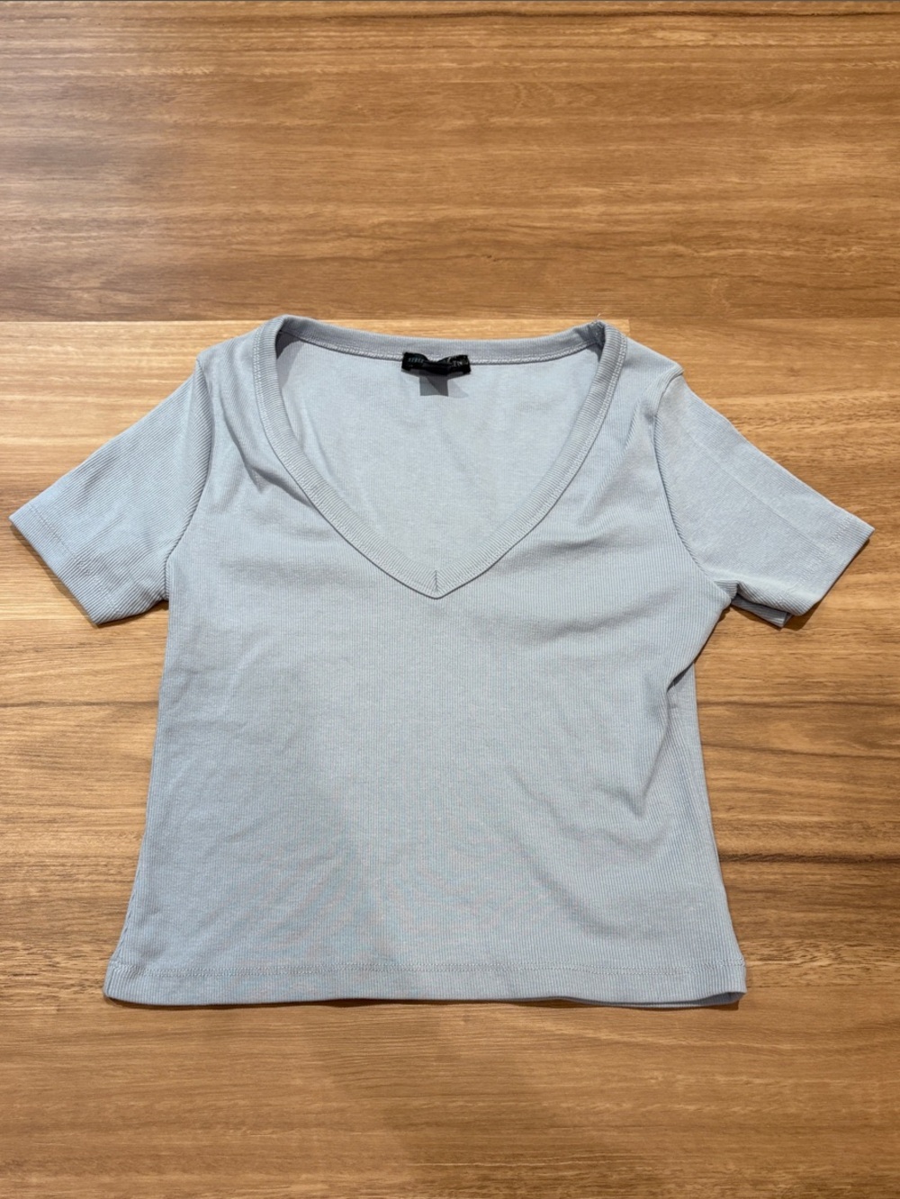 Streetwear Society Light Blue V-Neck Short Sleeve Top